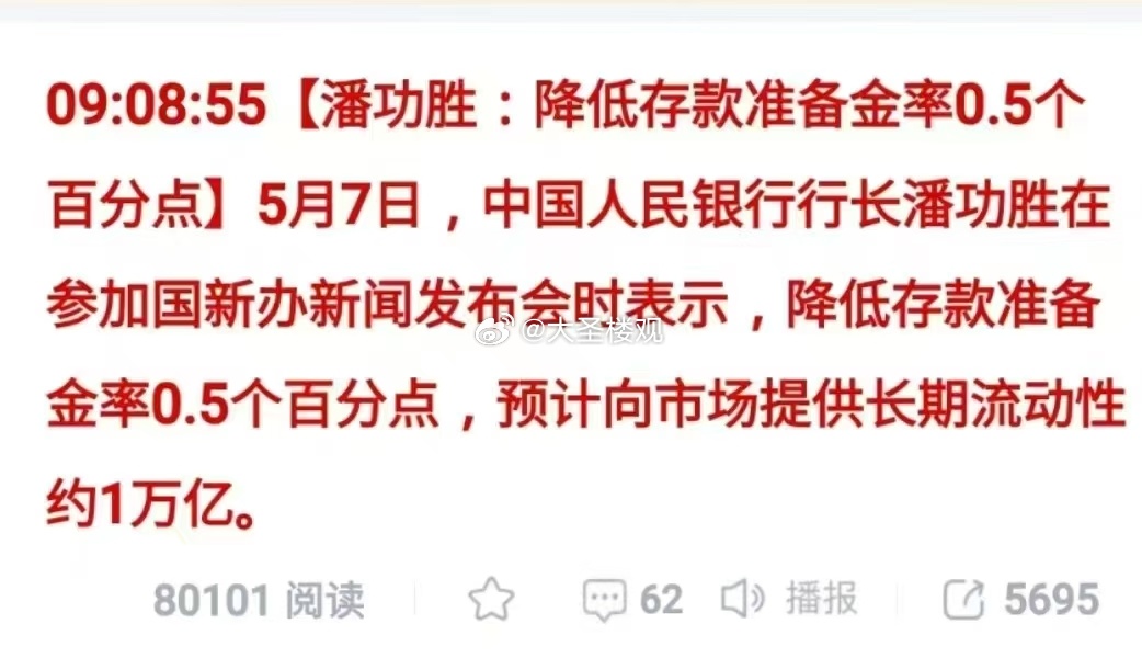 1萬億資金來了 降準正式落地