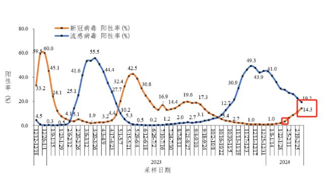 新冠陽性率快速上升